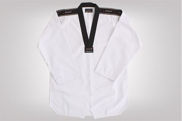 Imagem de Dobok Champ Branco com Gola Preta – M2