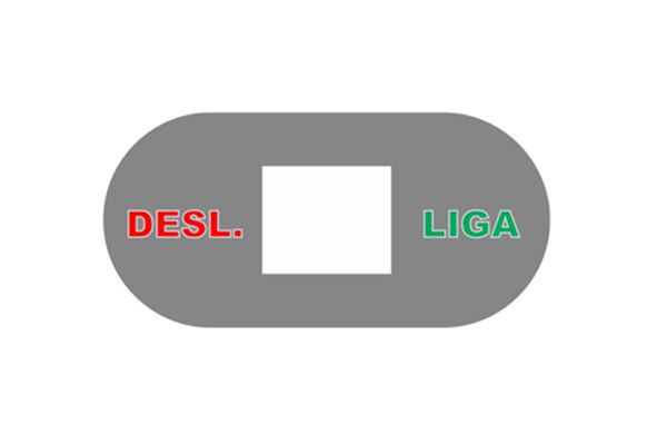 Imagem de Adesivo Liga/Desliga para Esteiras PH 2000 / PH 2500 / PH 3000 / PH 3500