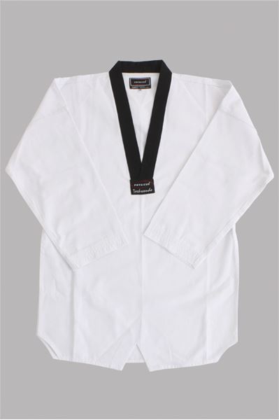 Imagem de Dobok Leve Branco com Gola Preta – M00