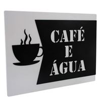 Imagem de Placa de Identificação - Café e Água